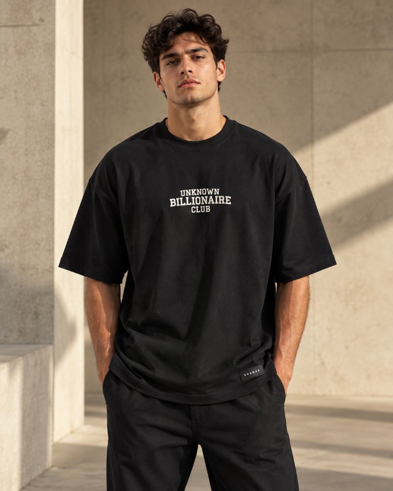 The Black Graphic Tee No. 7 - Pure Cotton · Boxy Fit