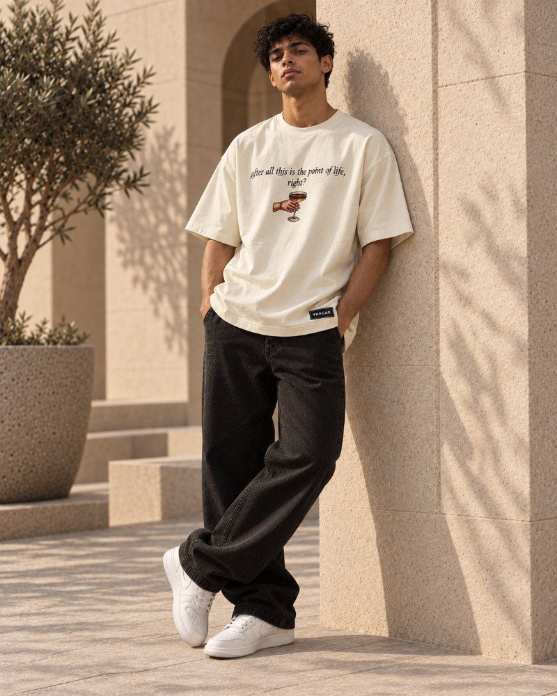 The Cream Graphic Tee - Pure Cotton · Boxy Fit