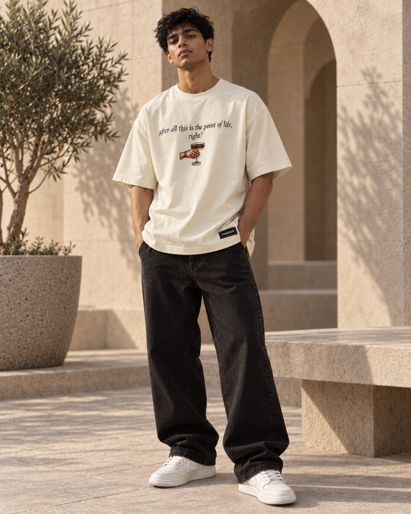 The Cream Graphic Tee - Pure Cotton · Boxy Fit
