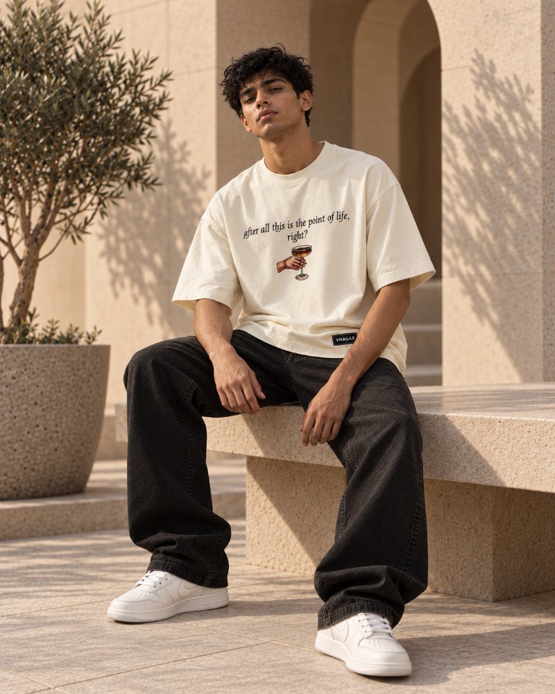 The Cream Graphic Tee - Pure Cotton · Boxy Fit